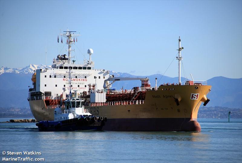 stolt ajisai (Chemical/Oil Products Tanker) - IMO 9477555, MMSI 319028000, Call Sign ZGAO2 under the flag of Cayman Islands