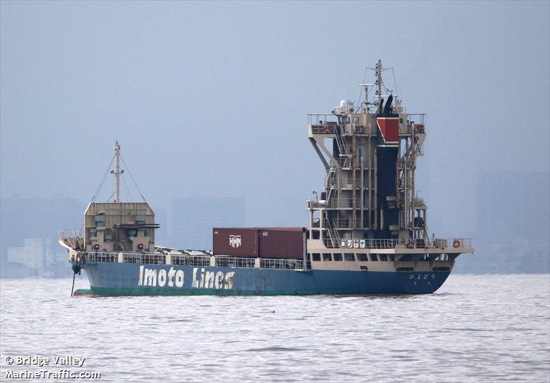 hiyodori (Container Ship) - IMO 8731411, MMSI 431000132, Call Sign JD2366 under the flag of Japan