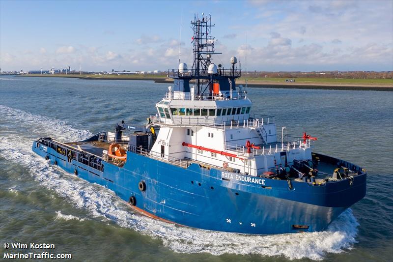 rota endurance (Offshore Tug/Supply Ship) - IMO 9249518, MMSI 538009003, Call Sign V7A4186 under the flag of Marshall Islands