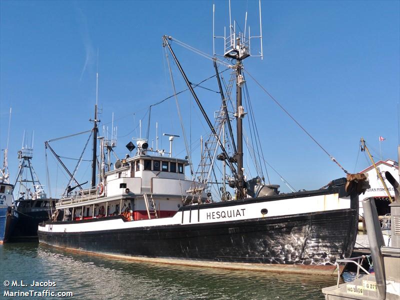 hesquiat (Fishing Vessel) - IMO 5149825, MMSI 316005022, Call Sign VXYW under the flag of Canada