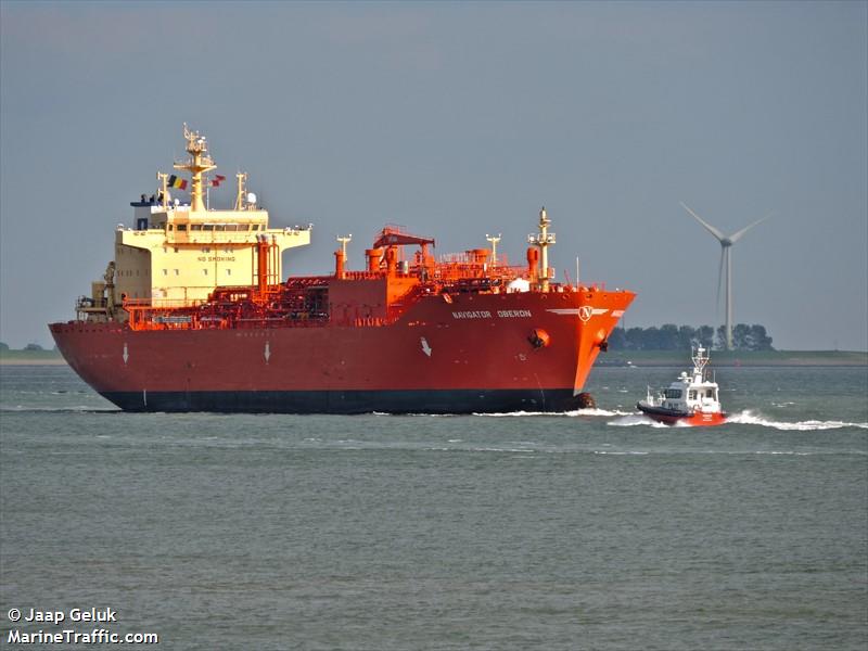 navigator oberon (LPG Tanker) - IMO 9671216, MMSI 636016398, Call Sign D5FZ4 under the flag of Liberia