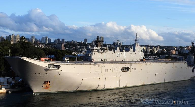 hmas adelaide (Vessel (function unknown)) - IMO 9608972, MMSI 503000021, Call Sign VKLA under the flag of Australia