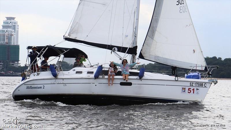 millennium 2 (Sailing vessel) - IMO , MMSI 563032180 under the flag of Singapore
