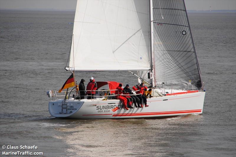 red (Sailing vessel) - IMO , MMSI 211124100, Call Sign DG 2946 under the flag of Germany