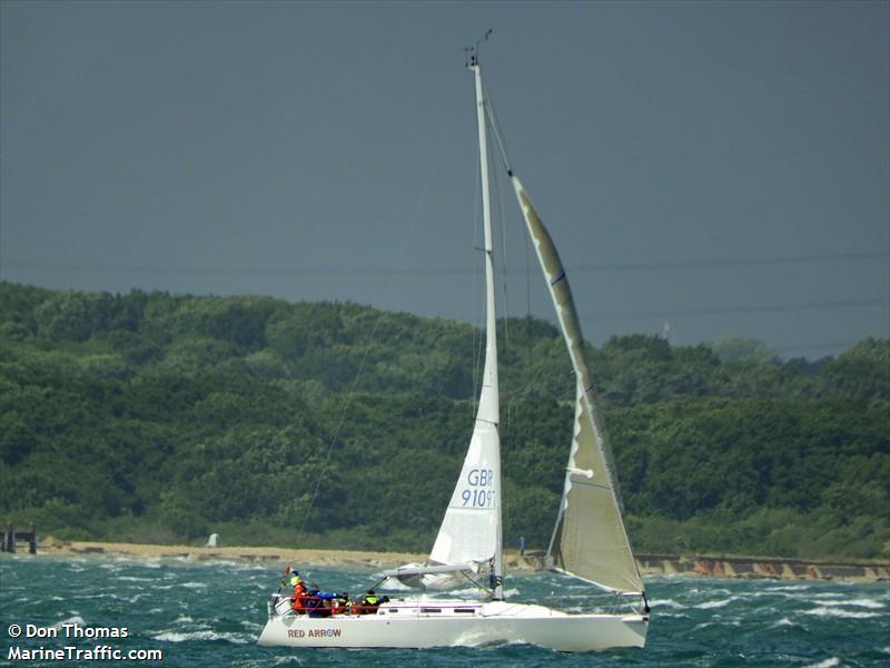 red arrow (Pleasure craft) - IMO , MMSI 235022314, Call Sign MGRQ3 under the flag of United Kingdom (UK)