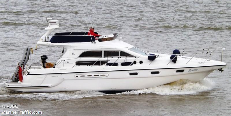 optimist (Pleasure craft) - IMO , MMSI 235061733, Call Sign MWQS9 under the flag of United Kingdom (UK)