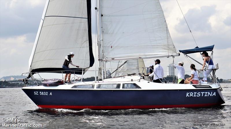 kristina (Pleasure craft) - IMO , MMSI 563022110, Call Sign SZ5832A under the flag of Singapore