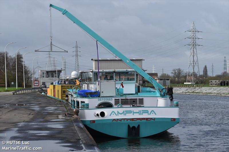 amphira (Cargo ship) - IMO , MMSI 205554490, Call Sign OT5544 under the flag of Belgium