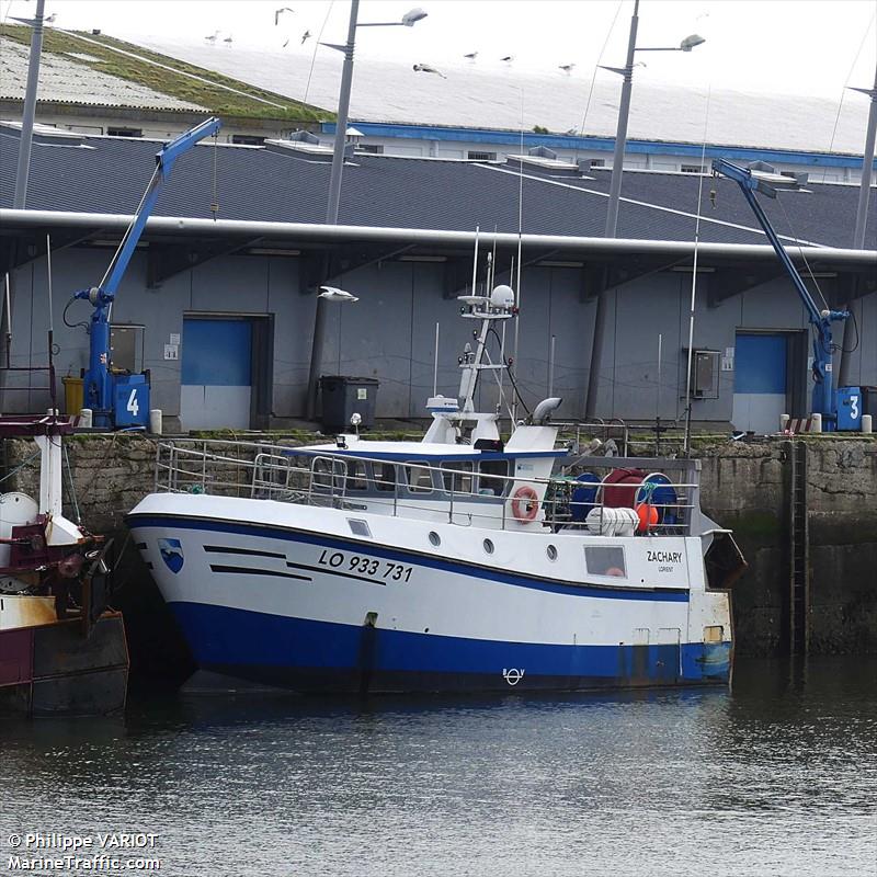 zachary (Fishing vessel) - IMO , MMSI 228086900, Call Sign FJXO under the flag of France