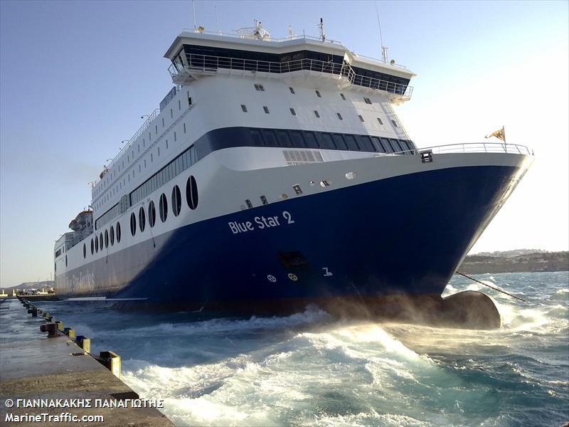 blue star 2 (Passenger/Ro-Ro Cargo Ship) - IMO 9207584, MMSI 239737000, Call Sign SYSV under the flag of Greece