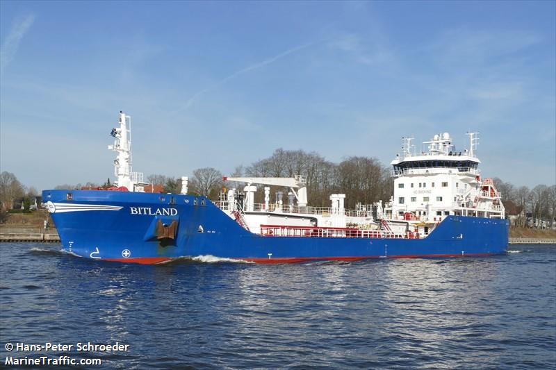 bitland (Bitumen Tanker) - IMO 9503914, MMSI 244784000, Call Sign PCXU under the flag of Netherlands
