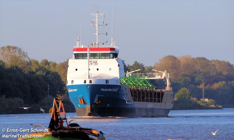 peak belfast (General Cargo Ship) - IMO 9544891, MMSI 246403000, Call Sign PBPZ under the flag of Netherlands