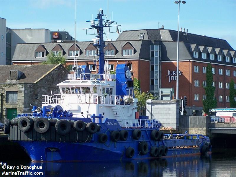 celtic isle tug (Tug) - IMO 8514693, MMSI 250109400, Call Sign EIBD under the flag of Ireland