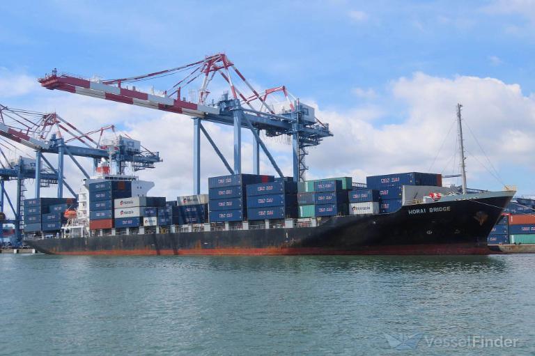 horai bridge (Container Ship) - IMO 9515620, MMSI 371791000, Call Sign 3FOB4 under the flag of Panama