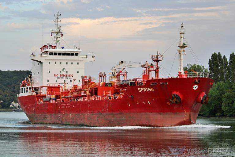 spring (Chemical/Oil Products Tanker) - IMO 9416812, MMSI 538003325, Call Sign V7QA8 under the flag of Marshall Islands