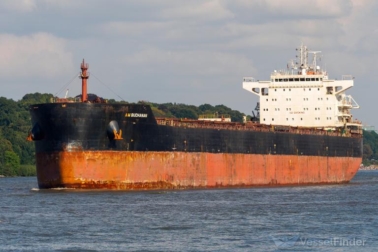 am buchanan (Bulk Carrier) - IMO 9624110, MMSI 538005066, Call Sign V7AT9 under the flag of Marshall Islands