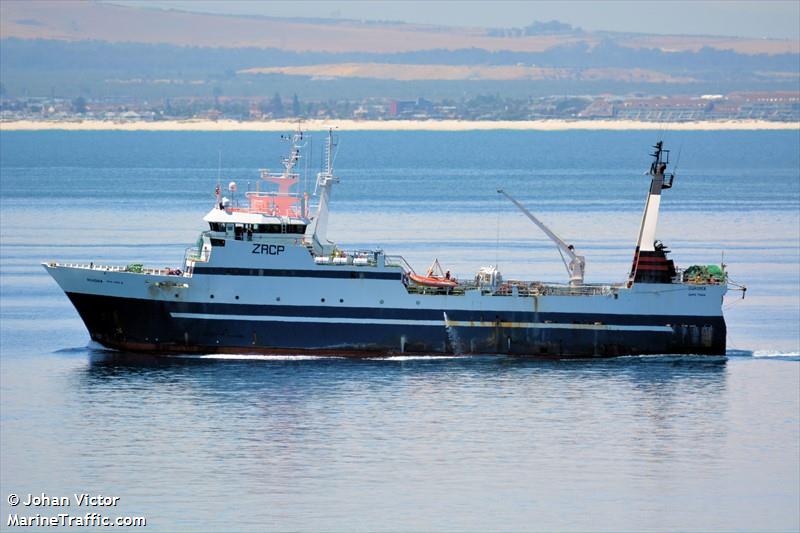 boronia (Fish Factory Ship) - IMO 8901547, MMSI 601572000, Call Sign ZRCP under the flag of South Africa