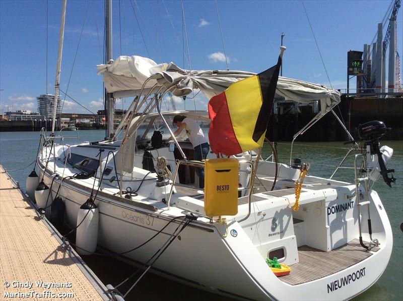dominant (Sailing vessel) - IMO , MMSI 205464230, Call Sign OP4642 under the flag of Belgium