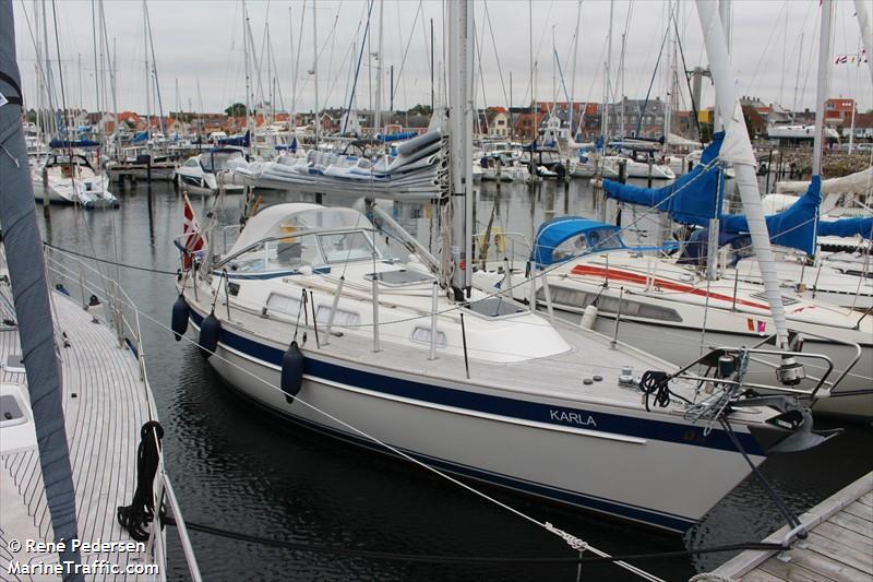 karla (Sailing vessel) - IMO , MMSI 219023138, Call Sign XPH2126 under the flag of Denmark