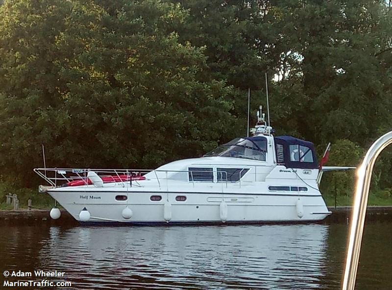 half moon (Pleasure craft) - IMO , MMSI 232014653, Call Sign ZQQF3 under the flag of United Kingdom (UK)