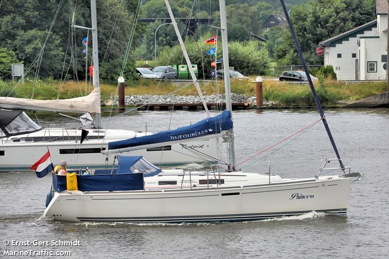princess (Sailing vessel) - IMO , MMSI 244013285, Call Sign PF5772 under the flag of Netherlands