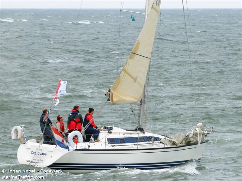 que guapa (Sailing vessel) - IMO , MMSI 244615360, Call Sign PE2282 under the flag of Netherlands