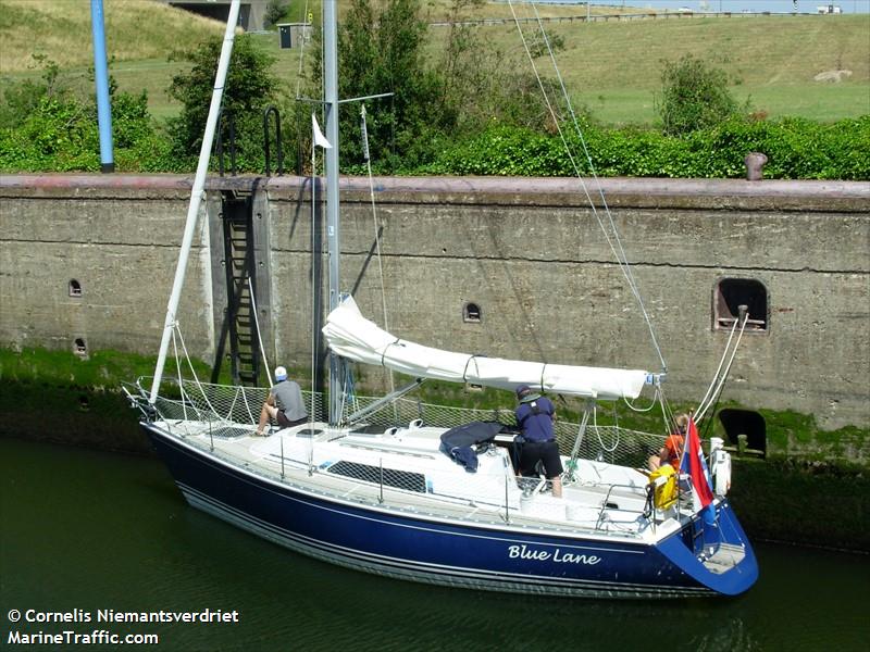 blue lane (Pleasure craft) - IMO , MMSI 244860011, Call Sign PG2255 under the flag of Netherlands