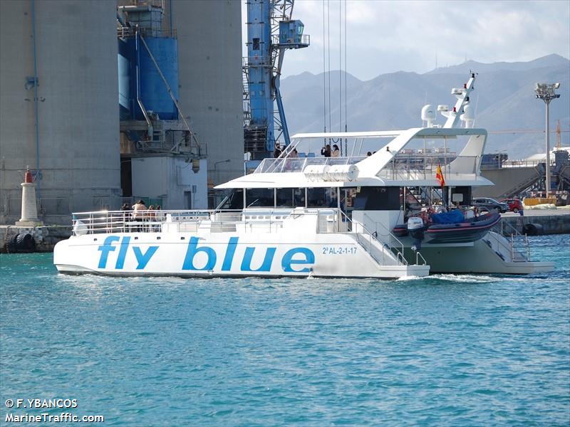 fly blue uno (Passenger ship) - IMO , MMSI 225986857 under the flag of Spain