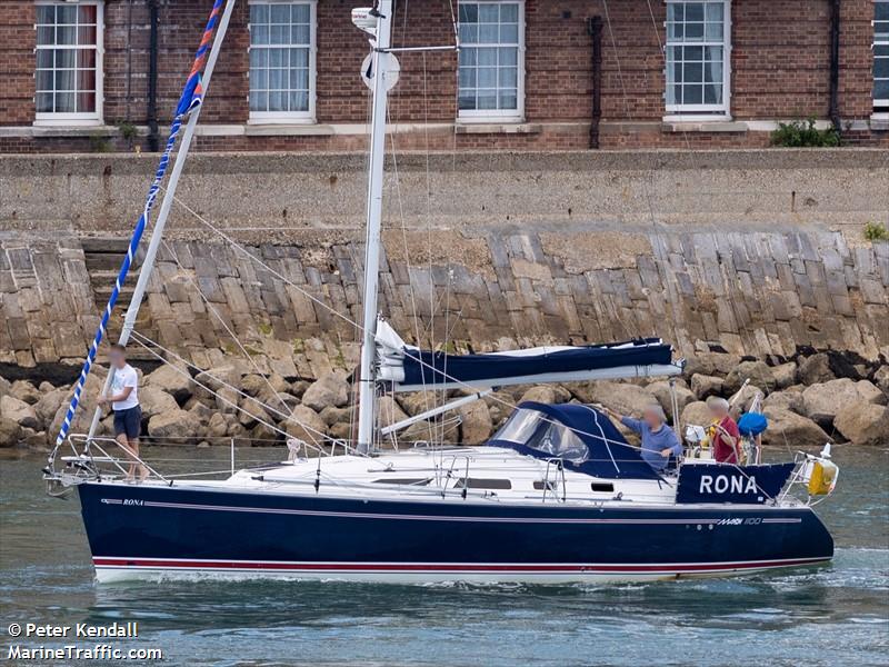 sy rona (Sailing vessel) - IMO , MMSI 235017322, Call Sign MEKN2 under the flag of United Kingdom (UK)