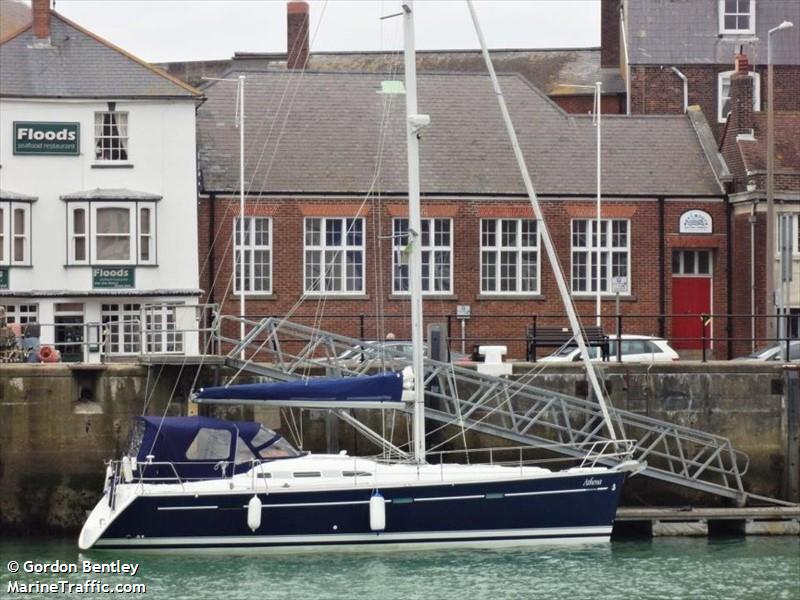 athena (Sailing vessel) - IMO , MMSI 235032825, Call Sign MLFL9 under the flag of United Kingdom (UK)