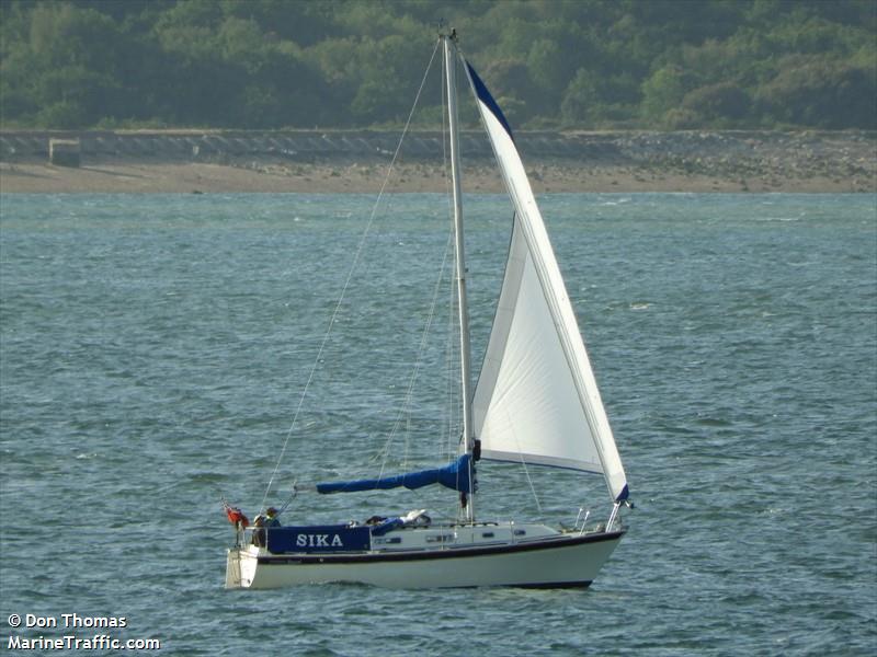 sika (Pleasure craft) - IMO , MMSI 235050889, Call Sign MADQ9 under the flag of United Kingdom (UK)