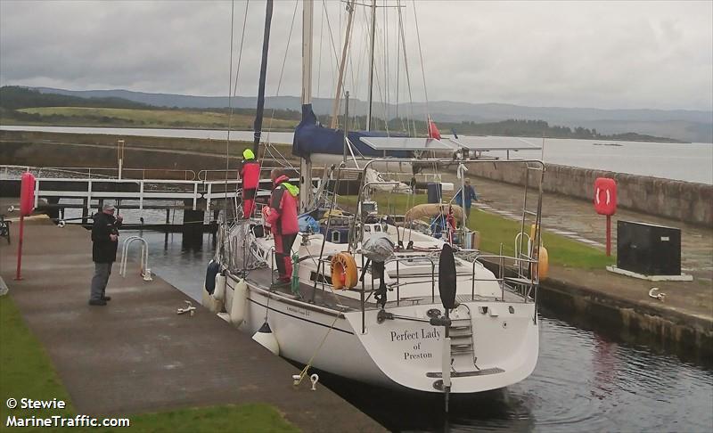 perfect lady (Sailing vessel) - IMO , MMSI 235066577, Call Sign MXBJ9 under the flag of United Kingdom (UK)