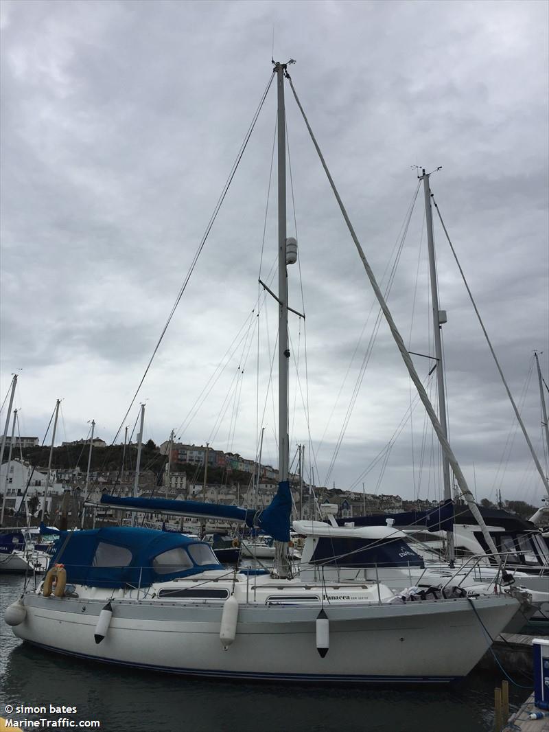 panacea (Sailing vessel) - IMO , MMSI 235105778, Call Sign 2HQK2 under the flag of United Kingdom (UK)