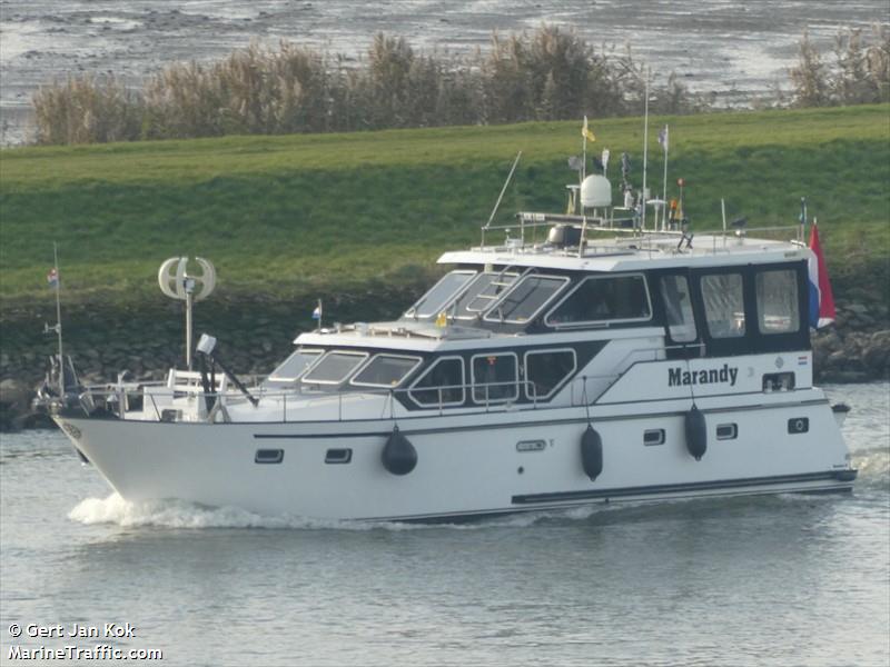 marandyiii (Pleasure craft) - IMO , MMSI 244013010, Call Sign PB3557 under the flag of Netherlands