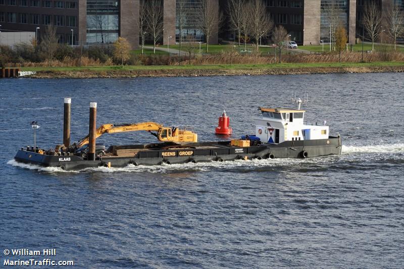 klaas (Dredging or UW ops) - IMO , MMSI 244740093, Call Sign PB7001 under the flag of Netherlands