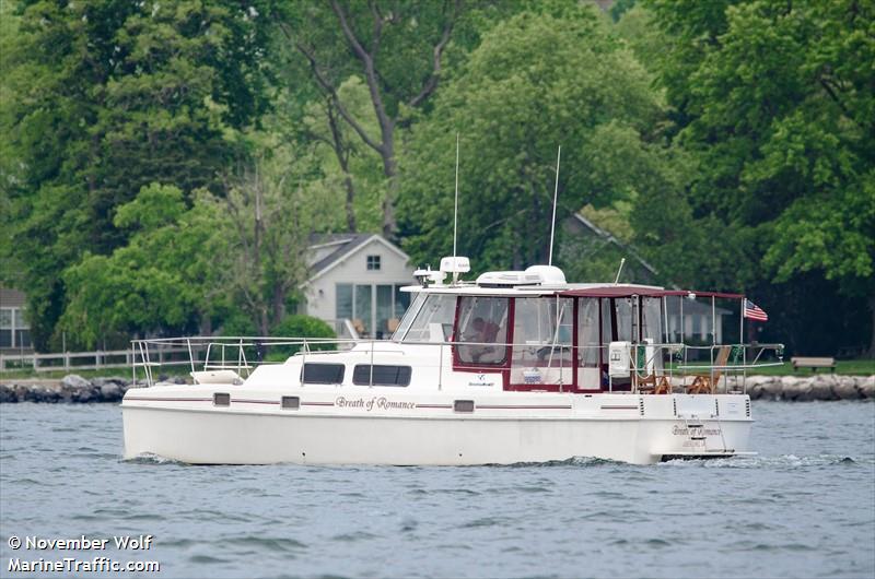 breath of romance (Pleasure craft) - IMO , MMSI 368139380, Call Sign WDL5255 under the flag of United States (USA)