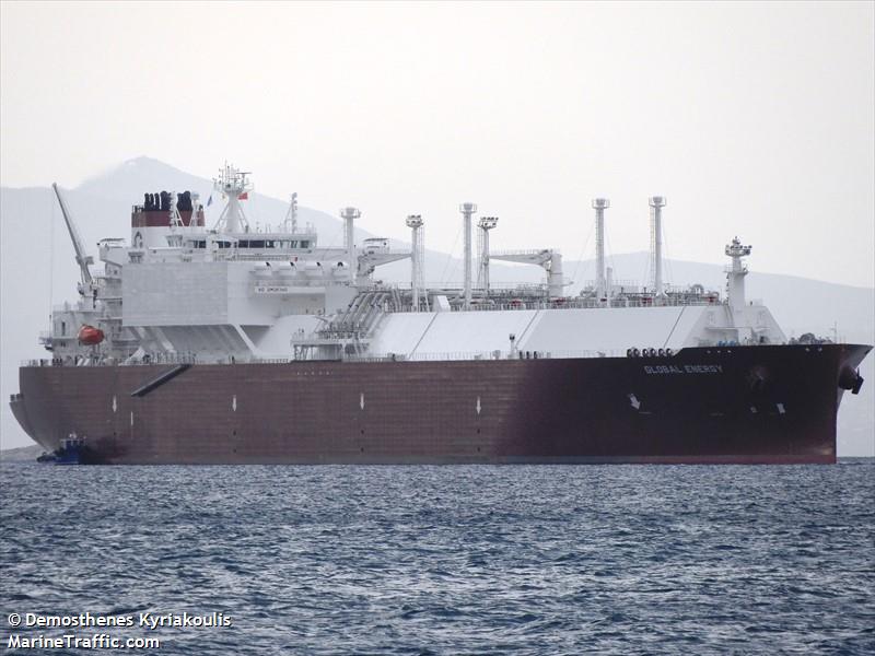 global energy (LNG Tanker) - IMO 9845013, MMSI 538008899, Call Sign V7A2886 under the flag of Marshall Islands