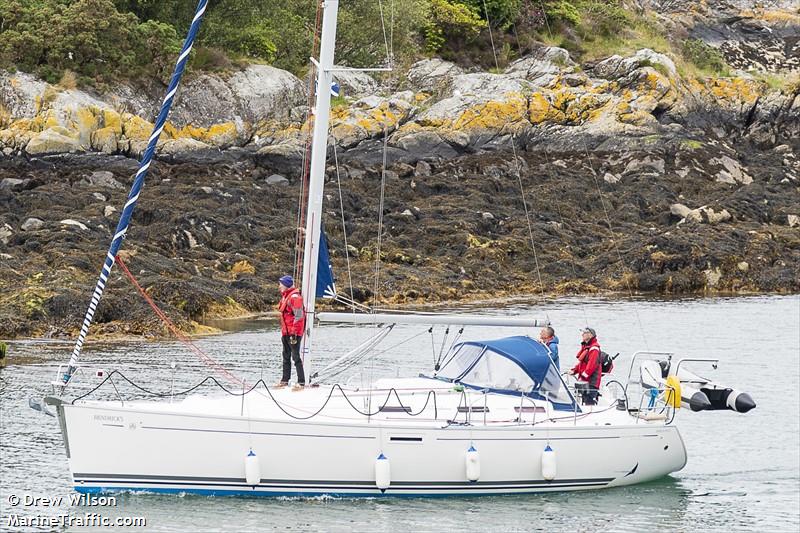 hendricks (Sailing vessel) - IMO , MMSI 232015301, Call Sign MDAH2 under the flag of United Kingdom (UK)