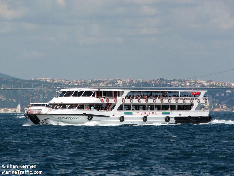 hasim inandi (Passenger ship) - IMO , MMSI 271010312, Call Sign TCA2015 under the flag of Turkey