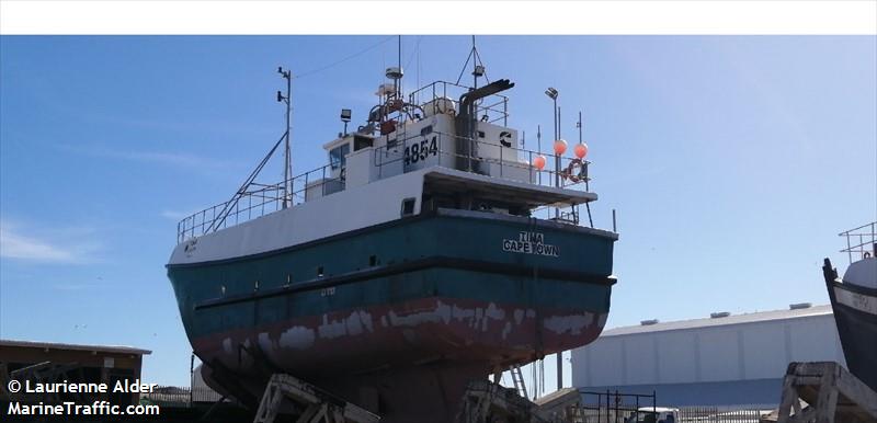 mfv tina (Fishing vessel) - IMO , MMSI 601620000, Call Sign ZR4854 under the flag of South Africa