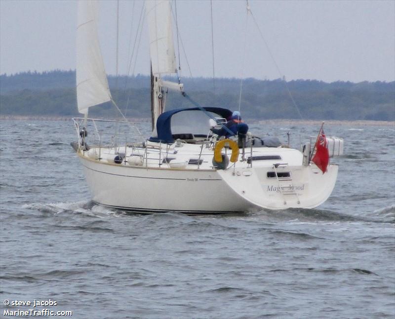 magic mood (Sailing vessel) - IMO , MMSI 232009599, Call Sign MYBO8 under the flag of United Kingdom (UK)