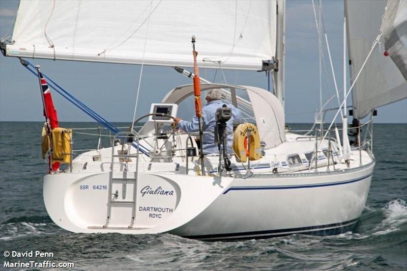 giuliana (Sailing vessel) - IMO , MMSI 235058888, Call Sign MSNE7 under the flag of United Kingdom (UK)