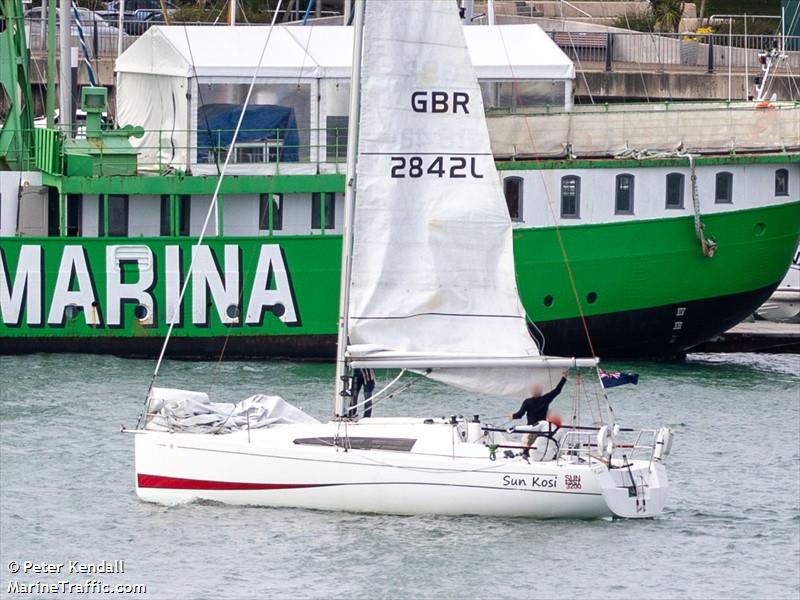 sun kosi (Sailing vessel) - IMO , MMSI 235090493, Call Sign 2FEE6 under the flag of United Kingdom (UK)