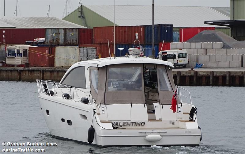 valentino (Pleasure craft) - IMO , MMSI 235116661, Call Sign 2JHN4 under the flag of United Kingdom (UK)