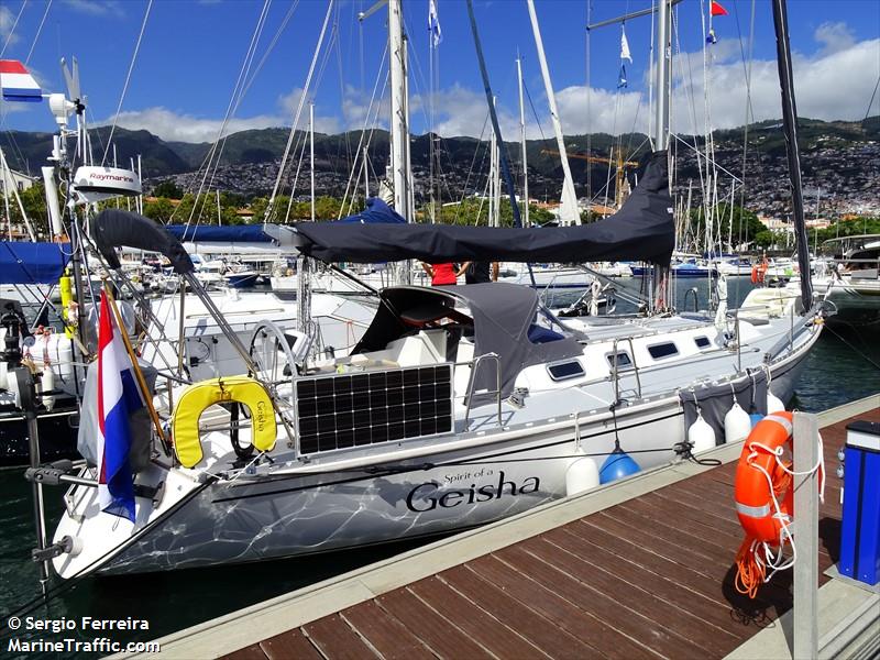 spirit of a geisha (Sailing vessel) - IMO , MMSI 244050358, Call Sign PF9714 under the flag of Netherlands