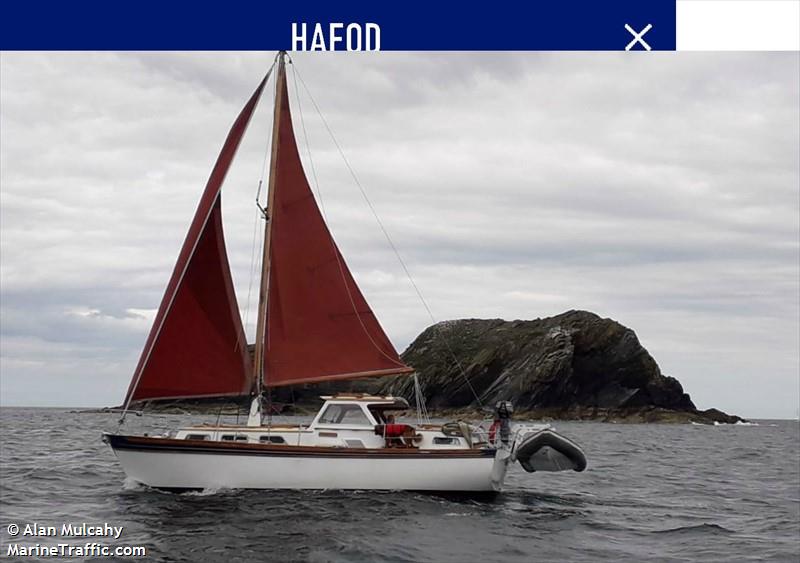 hafod (Pleasure craft) - IMO , MMSI 250005517 under the flag of Ireland