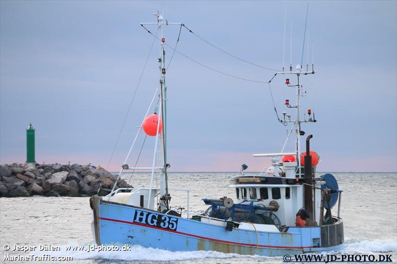 hg35 vendelbo (Fishing vessel) - IMO , MMSI 219011018, Call Sign XP4574 under the flag of Denmark