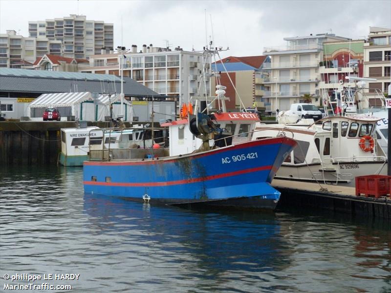 le yeti (Fishing vessel) - IMO , MMSI 227319630, Call Sign FGA9759 under the flag of France