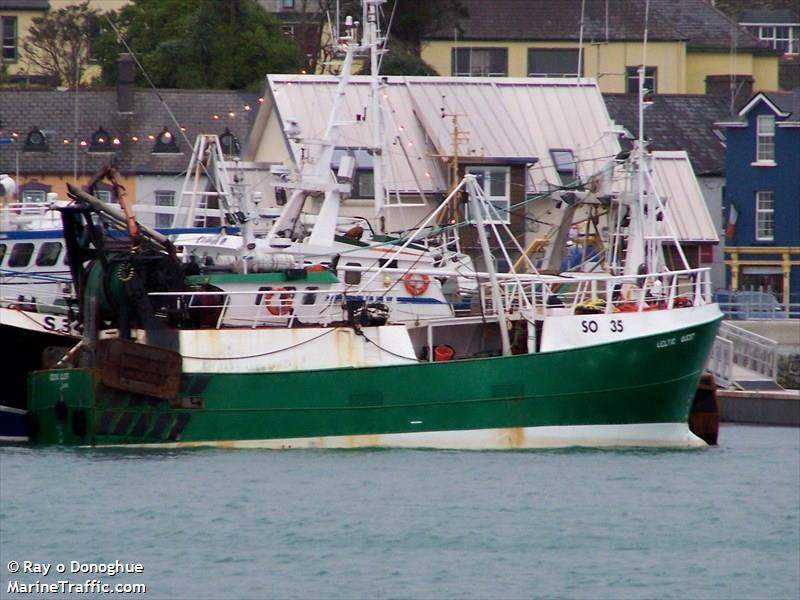 celtic quest (Fishing vessel) - IMO , MMSI 250177000, Call Sign EI5768 under the flag of Ireland