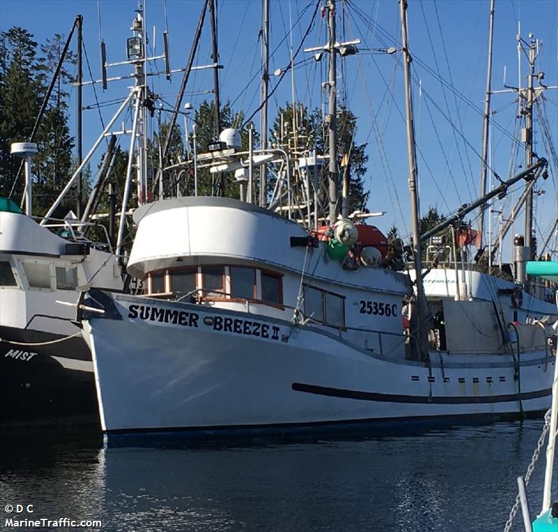summer breeze ii (Fishing vessel) - IMO , MMSI 316001022, Call Sign CZ8315 under the flag of Canada